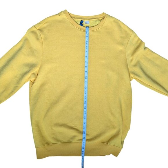 H&M Yellow Oversized Crewneck Sweater Men Size Medium - Picture 6 of 12